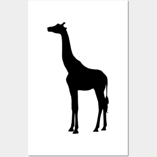 Giraffe vector silhouette Posters and Art